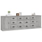 vidaXL Aparadores 3 piezas madera contrachapada gris Sonoma vidaXL Aparadores 3 piezas madera contrachapada gris Sonoma