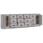 vidaXL Aparadores 3 piezas madera contrachapada gris Sonoma vidaXL Aparadores 3 piezas madera contrachapada gris Sonoma