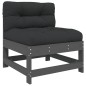 vidaXL Juego de muebles de jardín 8 pzas y cojines madera maciza gris vidaXL Juego de muebles de jardín 8 pzas y cojines madera maciza gris
