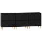vidaXL Aparadores 3 uds madera contrachapada negro 60x35x70 cm vidaXL Aparadores 3 uds madera contrachapada negro 60x35x70 cm
