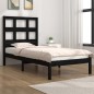vidaXL Estructura de cama individual madera maciza negra 90x190 cm vidaXL Estructura de cama individual madera maciza negra 90x190 cm