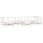 vidaXL Juego de muebles jardín 8 pzas y cojines madera maciza blanco