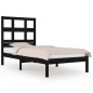vidaXL Estructura de cama individual madera maciza negra 90x190 cm vidaXL Estructura de cama individual madera maciza negra 90x190 cm