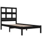 vidaXL Estructura de cama individual madera maciza negra 90x190 cm vidaXL Estructura de cama individual madera maciza negra 90x190 cm
