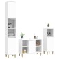 vidaXL Juego de muebles de baño 3 pzas madera contrachapada blanco vidaXL Juego de muebles de baño 3 pzas madera contrachapada blanco