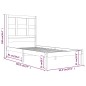 vidaXL Estructura de cama individual madera maciza negra 90x190 cm vidaXL Estructura de cama individual madera maciza negra 90x190 cm
