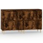 vidaXL Aparadores 2 uds madera contrachapada roble ahumado 60x35x70 cm
