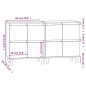 vidaXL Aparadores 2 uds madera contrachapada roble ahumado 60x35x70 cm