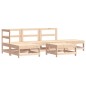 vidaXL Juego de muebles de jardín 6 piezas y cojines madera maciza vidaXL Juego de muebles de jardín 6 piezas y cojines madera maciza