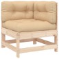 vidaXL Juego de muebles de jardín 6 piezas y cojines madera maciza vidaXL Juego de muebles de jardín 6 piezas y cojines madera maciza