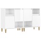 vidaXL Aparadores 2 uds madera contrachapada blanco brillo 60x35x70 cm vidaXL Aparadores 2 uds madera contrachapada blanco brillo 60x35x70 cm