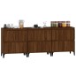 vidaXL Aparadores 3 uds madera contrachapada marrón roble 60x35x70 cm vidaXL Aparadores 3 uds madera contrachapada marrón roble 60x35x70 cm