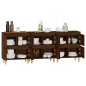 vidaXL Aparadores 3 uds madera contrachapada marrón roble 60x35x70 cm vidaXL Aparadores 3 uds madera contrachapada marrón roble 60x35x70 cm