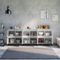 vidaXL Aparadores 3 uds madera contrachapada blanco brillo 60x35x70 cm vidaXL Aparadores 3 uds madera contrachapada blanco brillo 60x35x70 cm