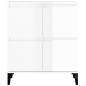 vidaXL Aparadores 3 uds madera contrachapada blanco brillo 60x35x70 cm vidaXL Aparadores 3 uds madera contrachapada blanco brillo 60x35x70 cm