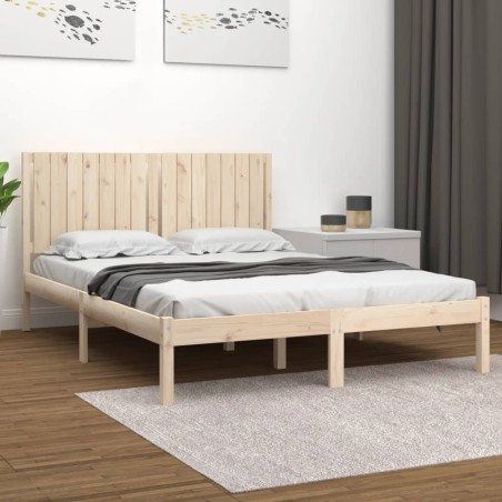 vidaXL Estructura de cama madera maciza 150x200 cm