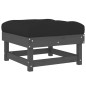 vidaXL Juego de muebles jardín 5 piezas y cojines madera maciza gris vidaXL Juego de muebles jardín 5 piezas y cojines madera maciza gris
