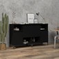 vidaXL Aparadores 2 uds madera contrachapada negro 60x35x70 cm vidaXL Aparadores 2 uds madera contrachapada negro 60x35x70 cm