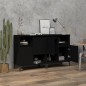 vidaXL Aparadores 2 uds madera contrachapada negro 60x35x70 cm vidaXL Aparadores 2 uds madera contrachapada negro 60x35x70 cm