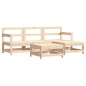 vidaXL Juego de muebles de jardín 5 piezas y cojines madera maciza vidaXL Juego de muebles de jardín 5 piezas y cojines madera maciza