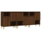 vidaXL Aparadores 3 uds madera contrachapada marrón roble 60x35x70 cm vidaXL Aparadores 3 uds madera contrachapada marrón roble 60x35x70 cm