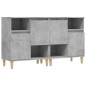 vidaXL Aparadores 2 uds madera contrachapada gris hormigón 60x35x70 cm vidaXL Aparadores 2 uds madera contrachapada gris hormigón 60x35x70 cm