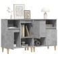 vidaXL Aparadores 2 uds madera contrachapada gris hormigón 60x35x70 cm vidaXL Aparadores 2 uds madera contrachapada gris hormigón 60x35x70 cm