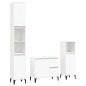vidaXL Set de muebles de baño 3 piezas madera contrachapada blanco vidaXL Set de muebles de baño 3 piezas madera contrachapada blanco