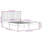 vidaXL Estructura de cama madera maciza 150x200 cm vidaXL Estructura de cama madera maciza 150x200 cm