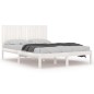 vidaXL Estructura de cama de madera maciza de pino blanco 160x200 cm vidaXL Estructura de cama de madera maciza de pino blanco 160x200 cm