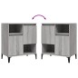vidaXL Aparadores 3 uds madera contrachapada gris Sonoma 60x35x70 cm