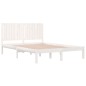 vidaXL Estructura de cama de madera maciza de pino blanco 160x200 cm vidaXL Estructura de cama de madera maciza de pino blanco 160x200 cm