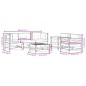 vidaXL Juego de muebles de jardín 6 pzas y cojines madera maciza negro vidaXL Juego de muebles de jardín 6 pzas y cojines madera maciza negro