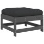 vidaXL Juego de muebles de jardín 7 pzas y cojines madera maciza gris vidaXL Juego de muebles de jardín 7 pzas y cojines madera maciza gris
