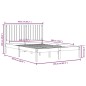 vidaXL Estructura de cama de madera maciza de pino blanco 160x200 cm vidaXL Estructura de cama de madera maciza de pino blanco 160x200 cm