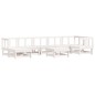 vidaXL Juego de muebles jardín 8 pzas y cojines madera maciza blanco