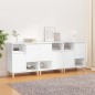 vidaXL Aparadores 3 uds madera contrachapada blanco 60x35x70 cm vidaXL Aparadores 3 uds madera contrachapada blanco 60x35x70 cm