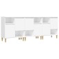 vidaXL Aparadores 3 uds madera contrachapada blanco 60x35x70 cm vidaXL Aparadores 3 uds madera contrachapada blanco 60x35x70 cm
