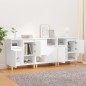 vidaXL Aparadores 3 uds madera contrachapada blanco 60x35x70 cm vidaXL Aparadores 3 uds madera contrachapada blanco 60x35x70 cm