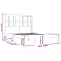 vidaXL Estructura de cama doble madera maciza marrón miel 120x190 cm vidaXL Estructura de cama doble madera maciza marrón miel 120x190 cm