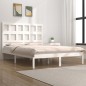 vidaXL Estructura de cama de madera maciza de pino blanca 140x200 cm vidaXL Estructura de cama de madera maciza de pino blanca 140x200 cm