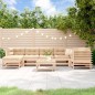 vidaXL Juego de muebles de jardín 8 pzas y cojines madera maciza vidaXL Juego de muebles de jardín 8 pzas y cojines madera maciza