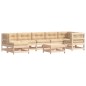 vidaXL Juego de muebles de jardín 8 pzas y cojines madera maciza vidaXL Juego de muebles de jardín 8 pzas y cojines madera maciza