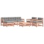 vidaXL Juego de muebles jardín 7 pzas y cojines madera abeto Douglas