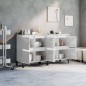 vidaXL Aparadores 2 uds madera contrachapada blanco brillo 60x35x70 cm vidaXL Aparadores 2 uds madera contrachapada blanco brillo 60x35x70 cm