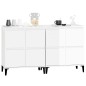 vidaXL Aparadores 2 uds madera contrachapada blanco brillo 60x35x70 cm vidaXL Aparadores 2 uds madera contrachapada blanco brillo 60x35x70 cm