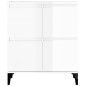 vidaXL Aparadores 2 uds madera contrachapada blanco brillo 60x35x70 cm vidaXL Aparadores 2 uds madera contrachapada blanco brillo 60x35x70 cm