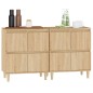 vidaXL Aparadores 2 uds madera contrachapada roble Sonoma 60x35x70 cm vidaXL Aparadores 2 uds madera contrachapada roble Sonoma 60x35x70 cm