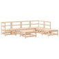 vidaXL Juego de muebles de jardín 7 piezas y cojines madera maciza vidaXL Juego de muebles de jardín 7 piezas y cojines madera maciza
