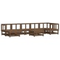 vidaXL Juego muebles jardín 8 pzas y cojines madera maciza marrón miel vidaXL Juego muebles jardín 8 pzas y cojines madera maciza marrón miel
